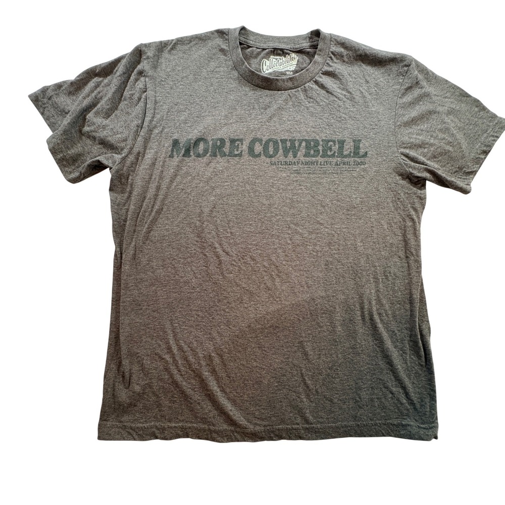 Old Navy More Cowbell SNL Graphic T-Shirt Mens Medium Charcoal Heather Grey Tee